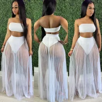 Sexy Tube Top+underpants+Mesh Skirt 3 Piece Sets CH-8162