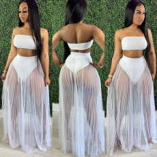 Sexy Tube Top+underpants+Mesh Skirt 3 Piece Sets CH-8162