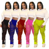 Sexy Mesh See Through Long Pants TE-4234