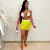 Sexy Bra Top Mesh Mini Skirt Sets With Underpants TE-4209