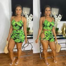 Floral Print Cami Top Mini Skirt 2 Piece Sets LSL-6417