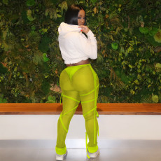 Sexy Mesh See Through Long Pants TE-4234