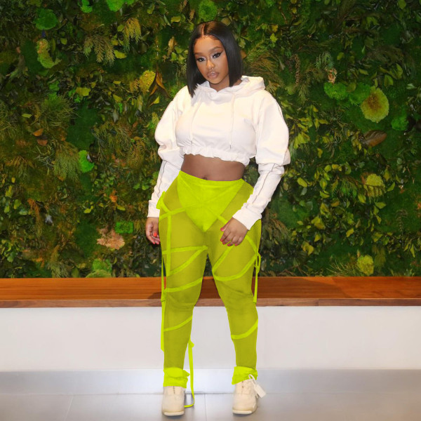 Sexy Mesh See Through Long Pants TE-4234