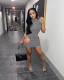 Sexy Hollow Sleeveless Mini Dress XYF-9088