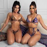 Sexy Printed Swimwear Bikinis 3 Piece Sets ORY-5184