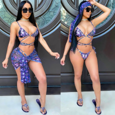 Sexy Printed Swimwear Bikinis 3 Piece Sets ORY-5184