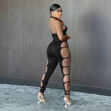 Sexy Halter Hollow Out Skinny Jumpsuit GLF-8109