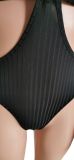 Sexy Solid Hollow Out One-Piece Swimsuit HMS-5445