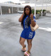 Plus Size Fashion Casual PINK Letter Print T-shirt Shorts Two Piece Sets YIM-172