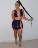 Sexy Tie Up Hollow Skirt Suit TK-6161