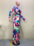 Sexy Printed 3pcs Swimwear Bikinis With Cover Up Sets OD-8439