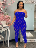 Sexy Solid Hole Tight Tube Jumpsuit WSM-5232