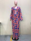 Sexy Printed 3pcs Swimwear Bikini Sets With Long Cloak OD-8438