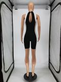 Sexy Patchwork Sleevelee Tight Romper WSM-5231