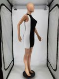 Sexy Patchwork Sleevelee Tight Romper WSM-5231