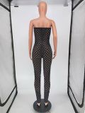 Sexy Solid Hole Tight Tube Jumpsuit WSM-5232