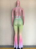 Gradient Mesh Bra Top+Pants See Thourgh Beachwear ORY-5185