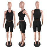 Casual Solid Tank Top And Shorts 2 Piece Sets YMT-6204