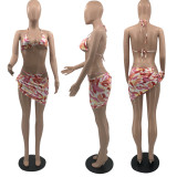 Fashion Sexy Print Three Piece Sets QSF-5070