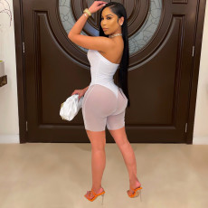 Sexy Mesh Off Shoulder Tight Tube Romper WSM-5229