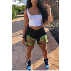 Denim Hole No Stretch Skinny Jeans Shorts HSF-2296-1