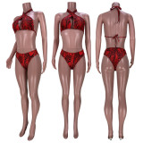 Sexy Snake Skin Print 2PCS Bikinis Set MDF-5226