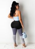 Contrast Color Spaghetti Strap Sexy Jumpsuit BGN-155