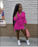 Long Sleeve Casual Shirt Dress MK-3031