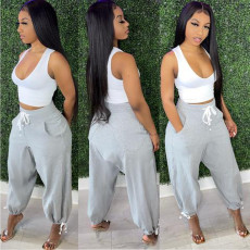 Casual Loose High Waist Long Pants QY-5235