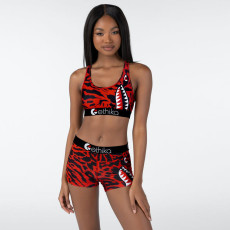 Fashion Print Sports Fitness Vest Shorts Two Piece Sets OD-8419