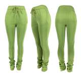 Plus Size Solid Casual Drawstring Sweatpants CH-8139