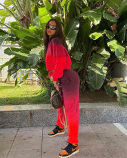Gradient Long Sleeve Two Piece Pant Sets JRF-3585