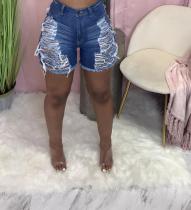 Denim Ripped Hole Jeans Shorts LA-3261