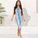 Sexy Printed Off Shoulder Midi Tube Dress GLF-7006