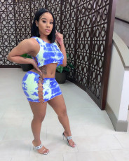 Tie Dye Tank Top Mini Skirt 2 Piece Sets LM-8233