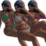 Sexy Printed Swimsuit Bikinis 2 Piece Sets LM-8232