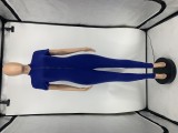 Casual Sports Short Sleeve Zipper Jumpsuits GLF-8117
