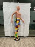 Sexy Patchwork Print Casual Pants FSL-104