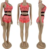 Sexy Printed Tank Top And Shorts 2 Piece Sets FNN-8600