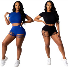 Casual T Shirt And Shorts Two Piece Sets LSL-6415