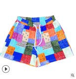 Plus Size Summer Casual Paisley Print Shorts FSL-108