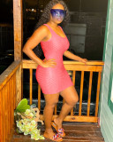 Solid Sleeveless Slim Mini Dress OMY-0011