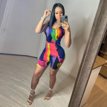 Casual Printed Sleeveless Romper GLF-7005