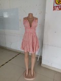 Sexy Backless Spaghetti Strap Big Swing Mini Dress AIL-104