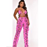 Sexy Printed Mesh Two-piece Set With Underpants ORY-5117-1