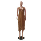 Sexy See Through Hollow Halter Club Dress TR-1129