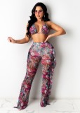 Sexy Printed Mesh Two-piece Set With Underpants ORY-5117-1