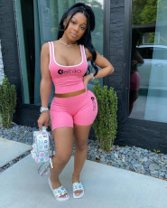 Casual Sports Tank Top And Shorts 2 Piece  Sets OLYF-6051