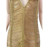 Sexy See Through Hollow Halter Club Dress TR-1129