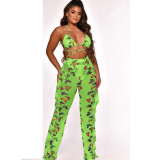 Sexy Printed Mesh Two-piece Set With Underpants ORY-5117-1